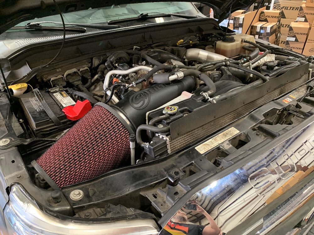 Open Intake Engine Cotton/Oiled - Open Air Intake for 2017-2019 Ford Powerstroke 6.7L ...